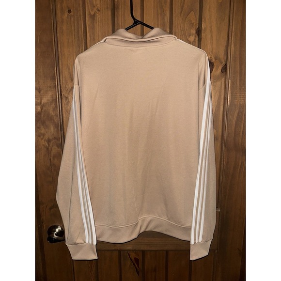 Adidas Men Originals Funnel Neck Track Top Jacket Beige IX5215 Adicolor Size M - Picture 4 of 4